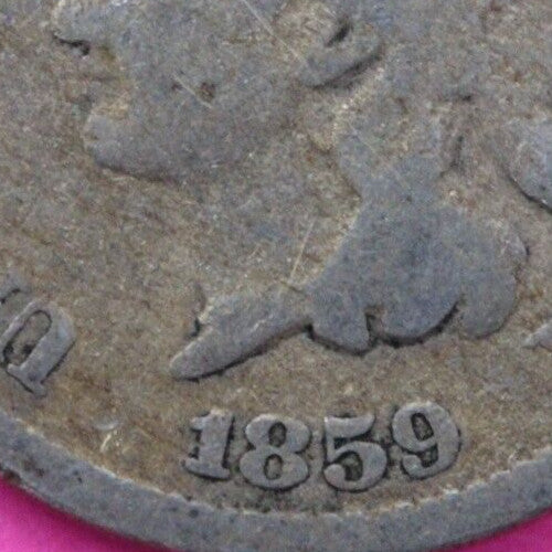 1859 Copper Nickel Indian Head Cent Penny Exact Early Type Coin Pictured 78