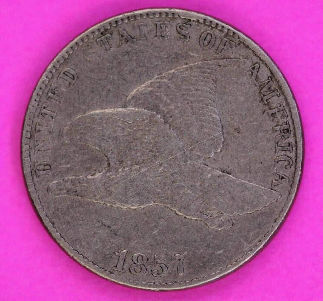 1857 Flying Eagle Cent Penny You Get The Exact Same Scarce Coin In Pics 136