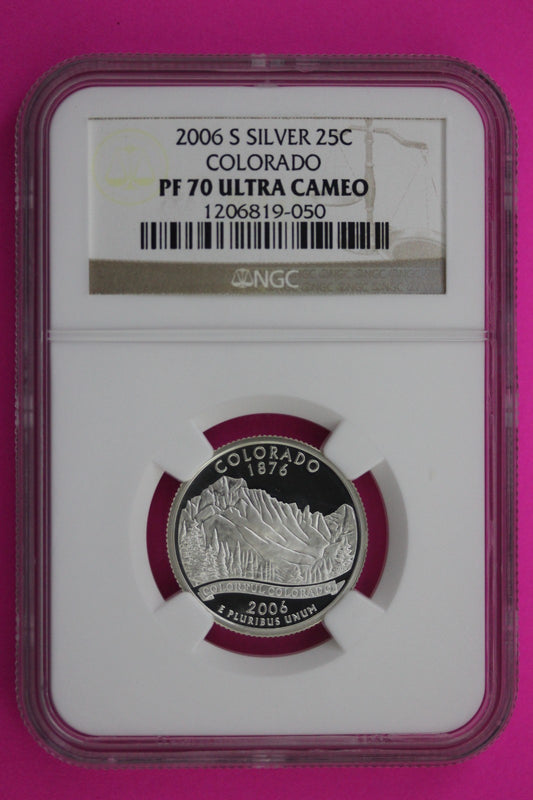 2006 S PF 70 Colorado Silver State Quarter NGC Certified Authentic Slab 452