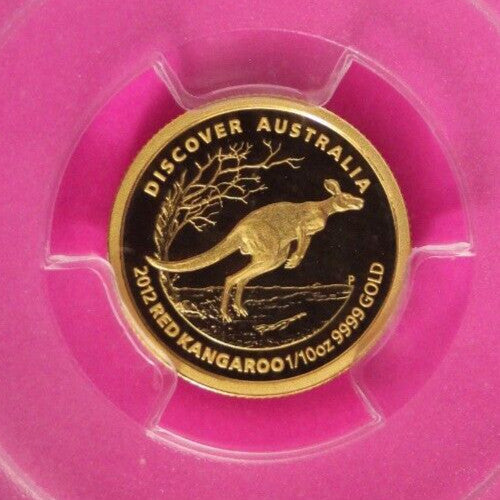 2012 P PR 69 Gold 15 D  1/10 Ounce .999 Red Kangaroo PCGS Certified Graded 492