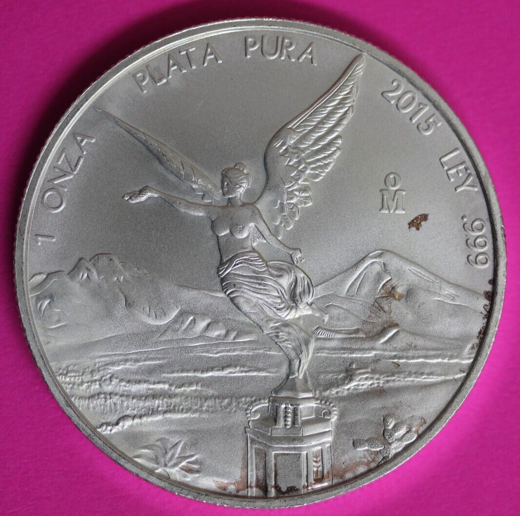 Gem BU 2015 Mexico Libertad Same Coin In Pics 1 Onza 1 OZ .999 Silver Coin 145