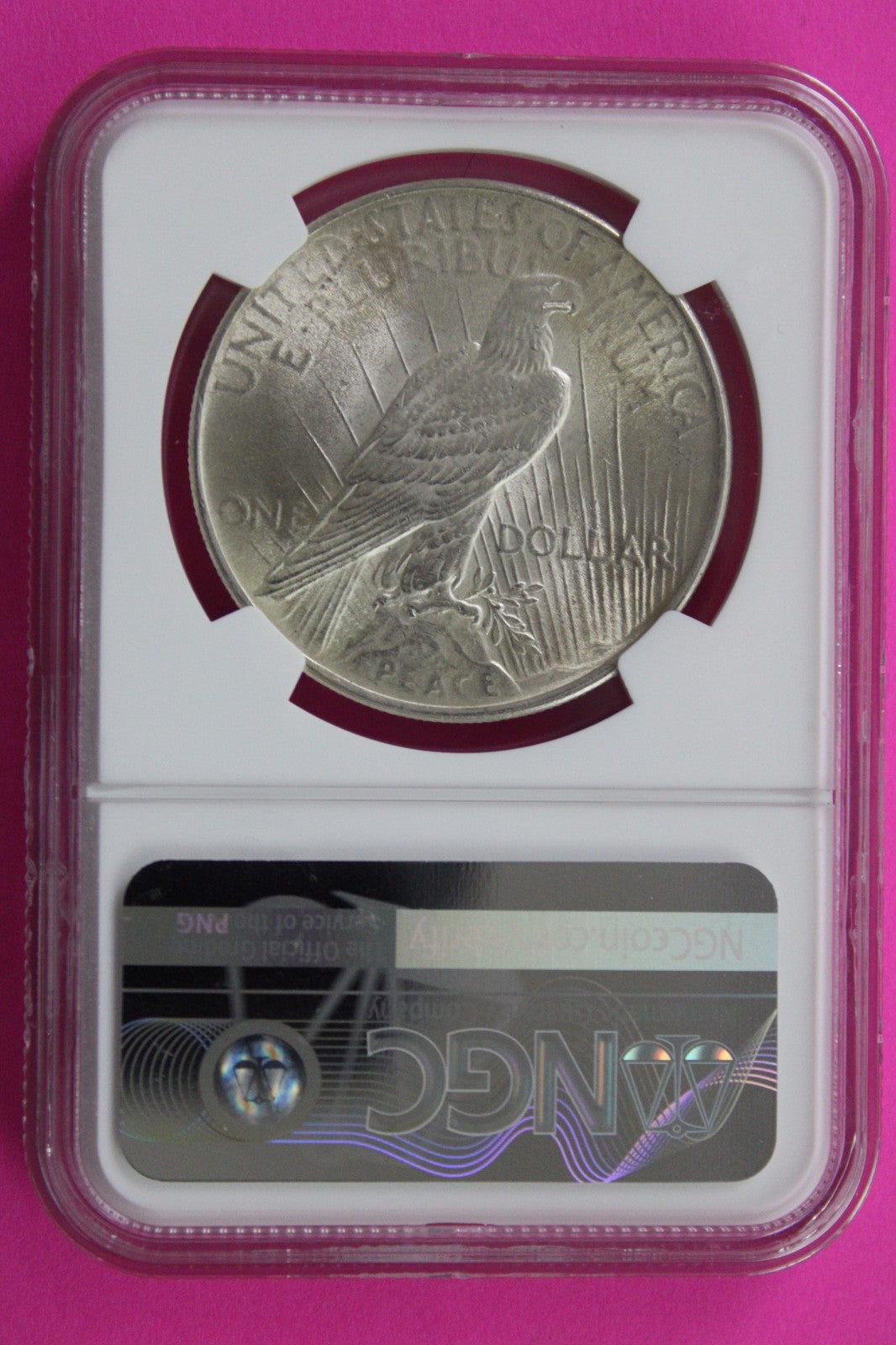 1924 P MS 63 Liberty Peace Silver Dollar NGC Certified Graded Authentic 727