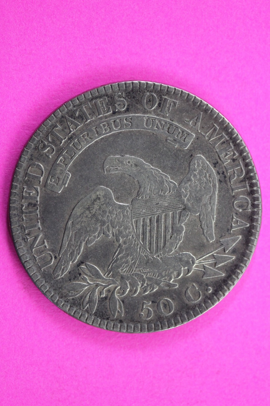 1821 Capped Bust Half Dollar Exact Coin In Pics Silver Rare Semi Key Date 09