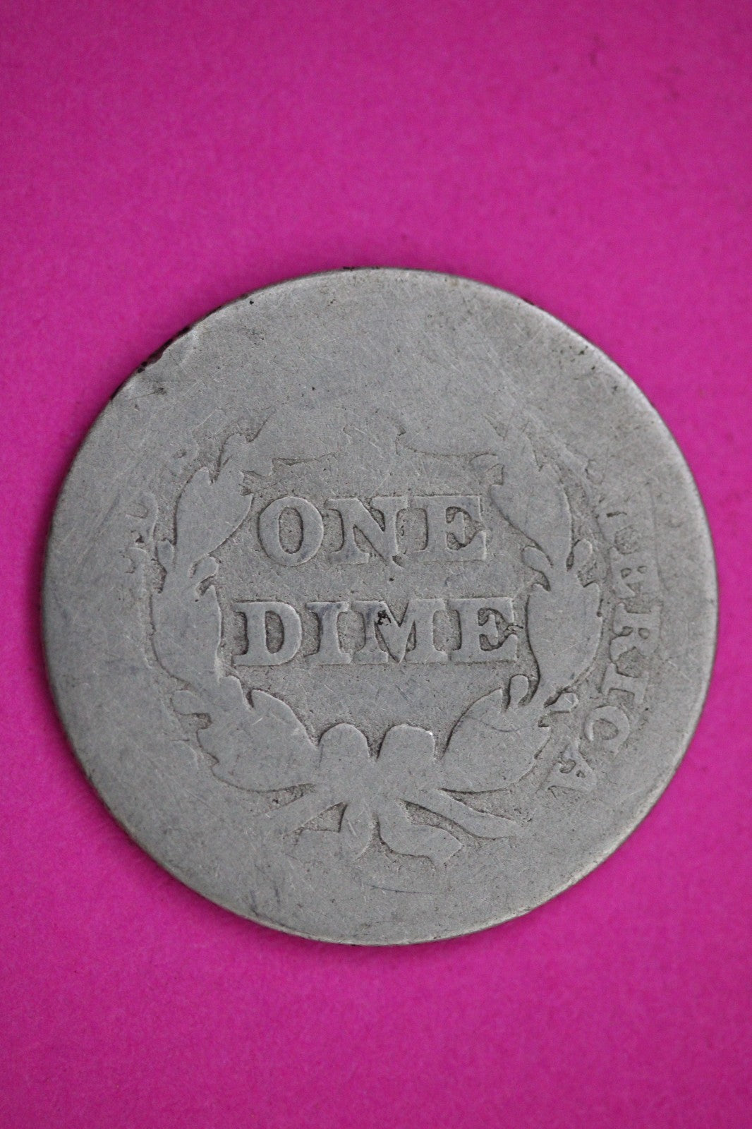 1853 P Seated Dime Silver Exact Coin Shown Low Grade Filler Damaged Bent 2776