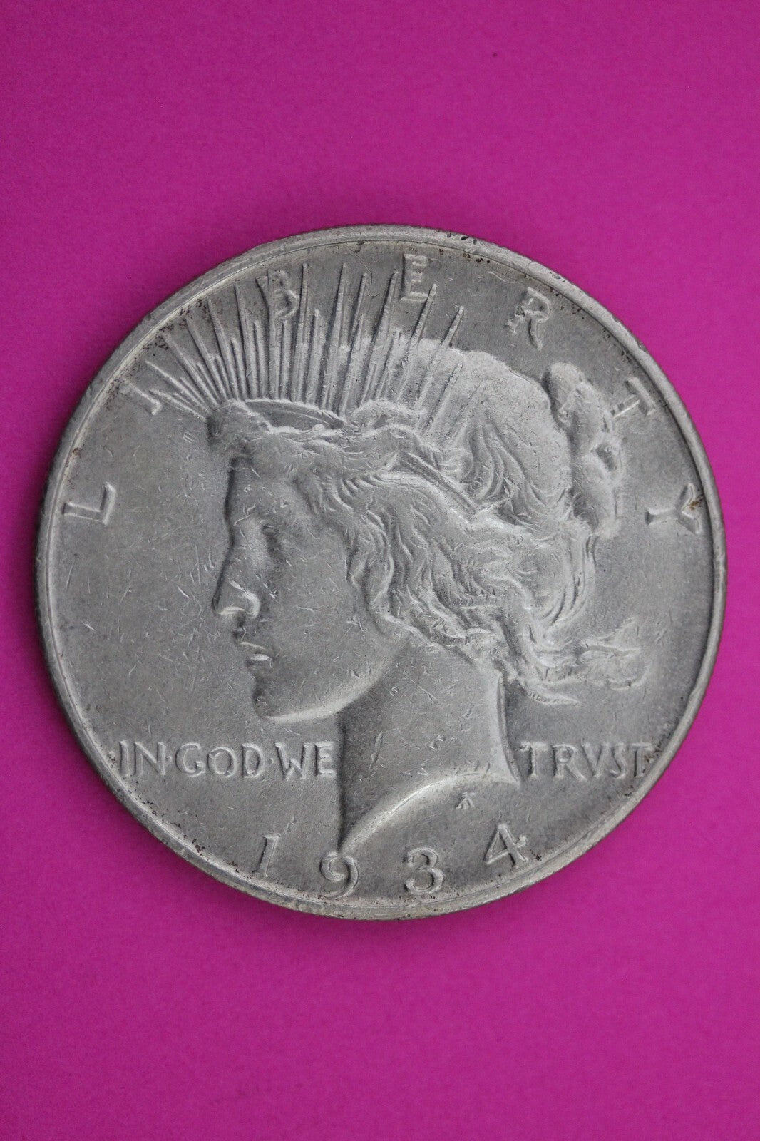 High Grade 1934 D Peace Silver Dollar LIberty Coin Guaranteed Authentic 0293N