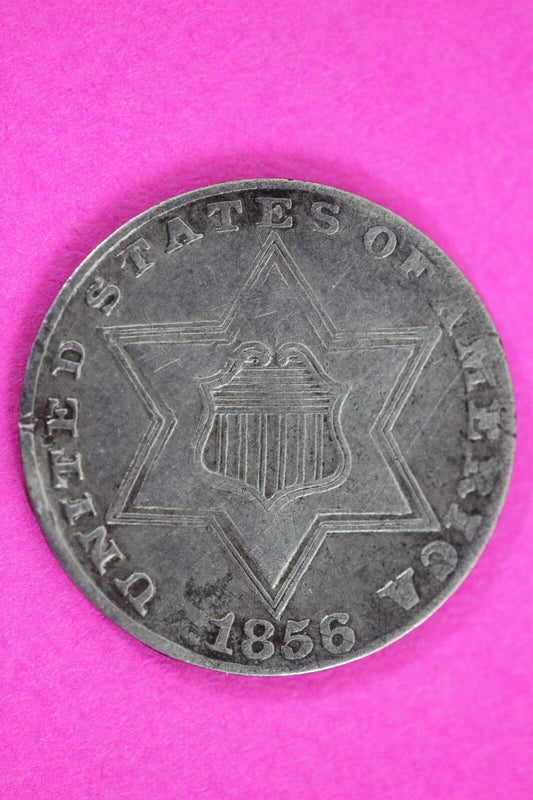 1856 Trime 3 Three Cent Silver Dime Exact Coin Shown In Pics Semi Key Date 109