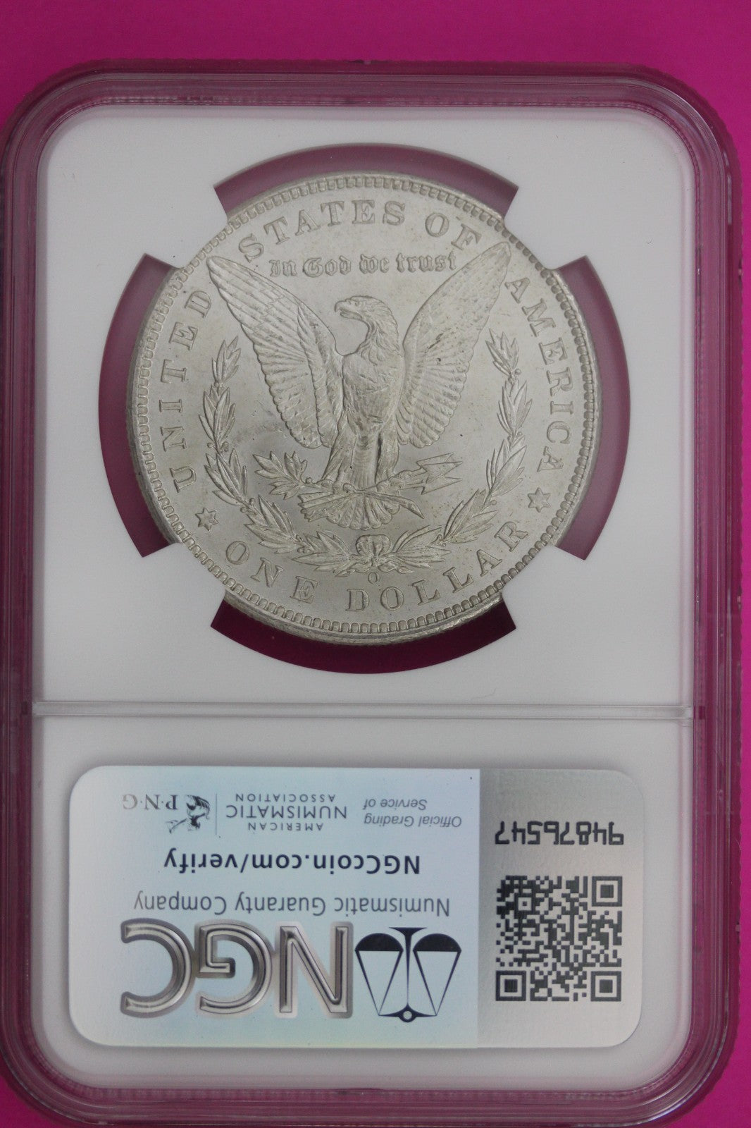 1898 O MS 63 Liberty Morgan Silver Dollar NGC Certified Graded Authentic 244