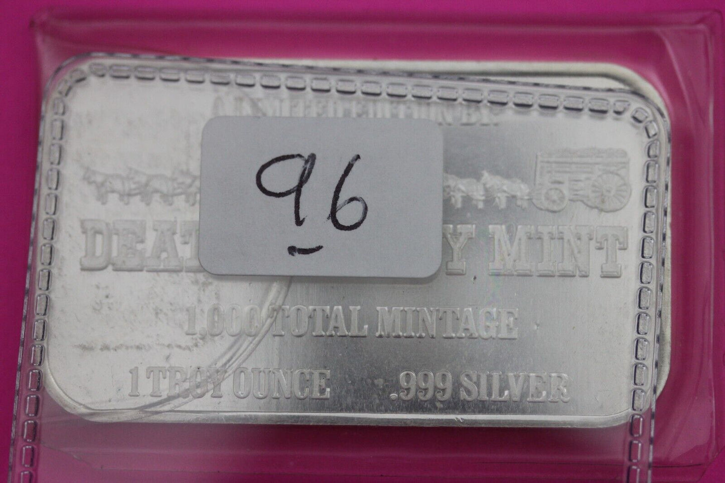 Rare 1975 America's Troubled Freeways Cars in a Sardine Can 1 oz Silver Bar 96N