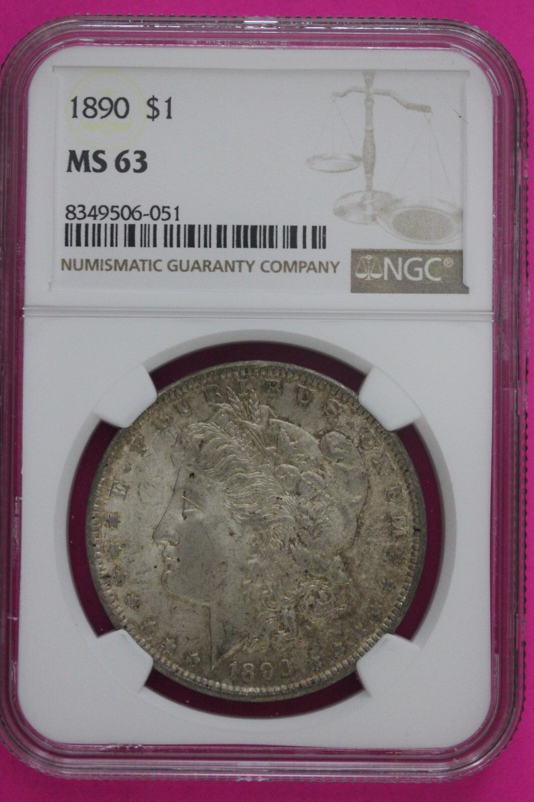 1890 P MS 63 Liberty Morgan Silver Dollar NGC Certified Graded Authentic 693