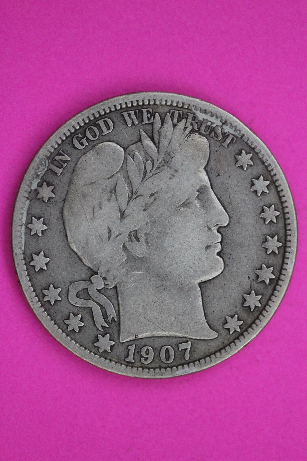 1907 P Barber Liberty Half Dollar Silver Coin Guaranteed Authentic Genuine 1181