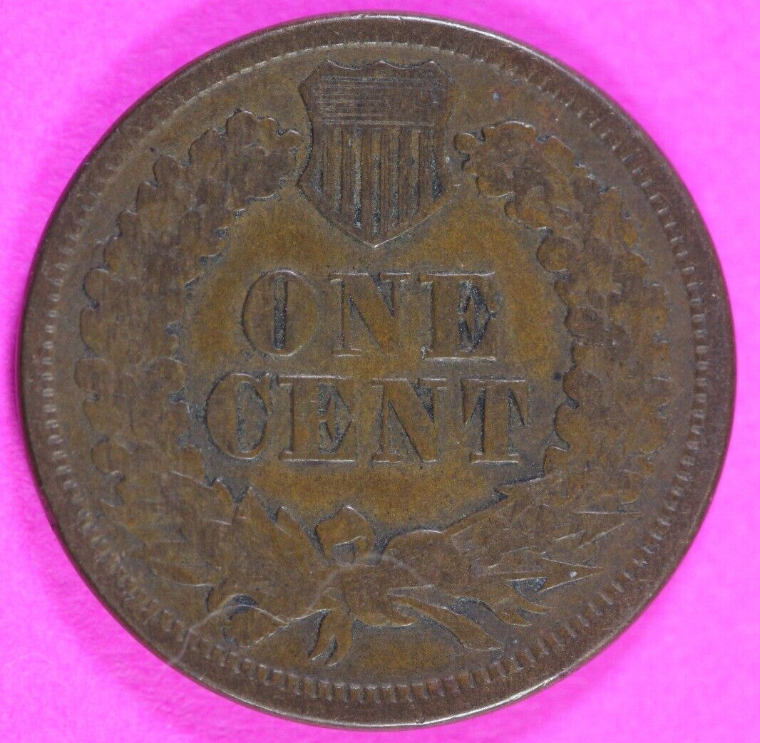 1865 Bronze Indian Head Cent Penny Rare Early Type Coin Exact Coin Pictured 269