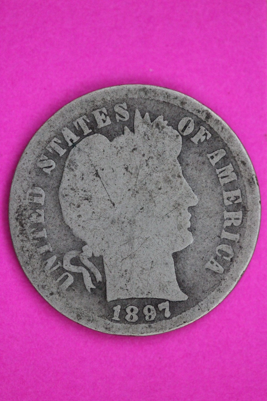 1897 S Barber Liberty Dime Silver Coin Guaranteed Authentic Free Shipping 1355