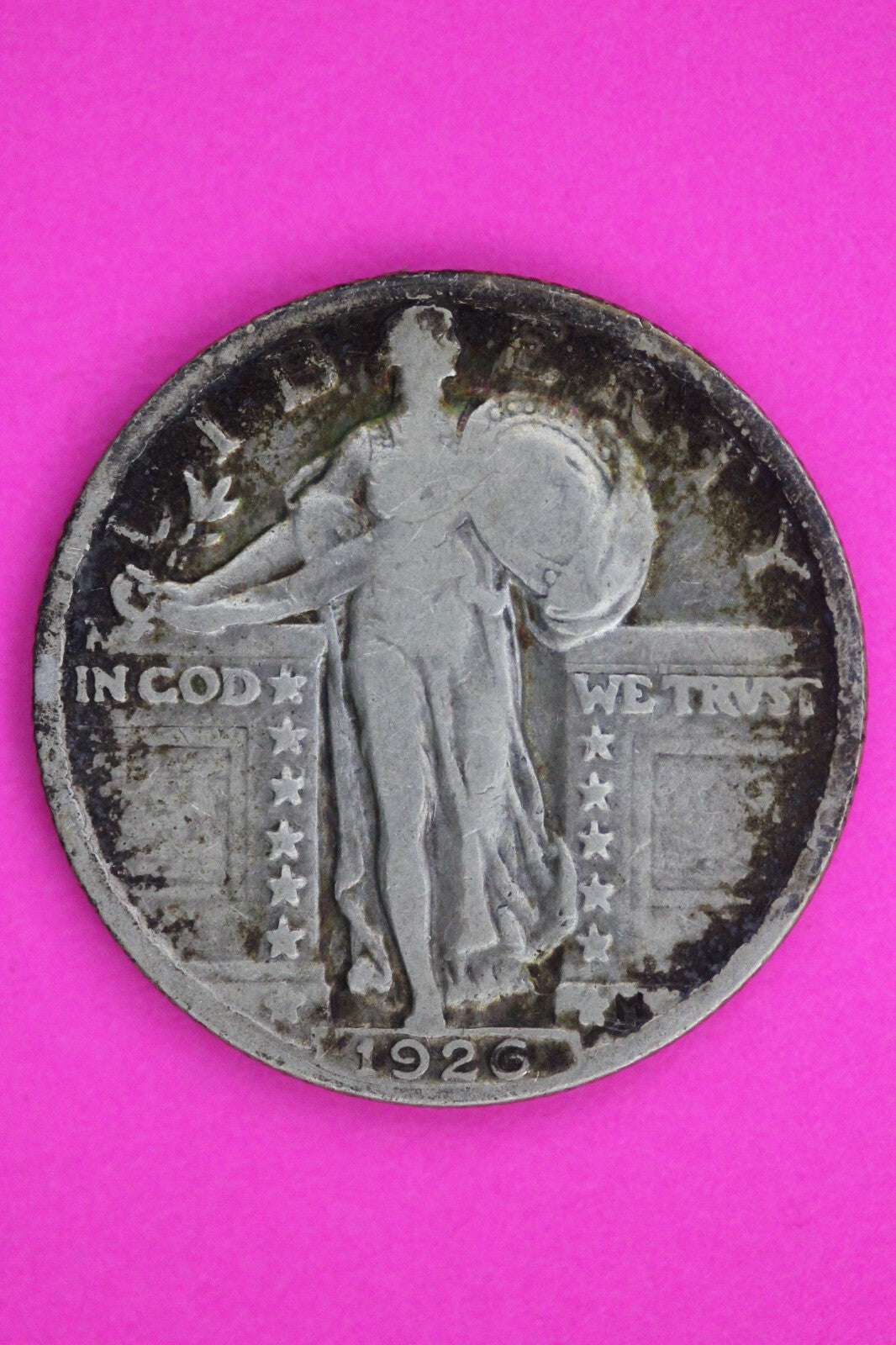 1926 P Standing Liberty Silver Quarter Semi Key Date Coin Exact Coin In Pic 40