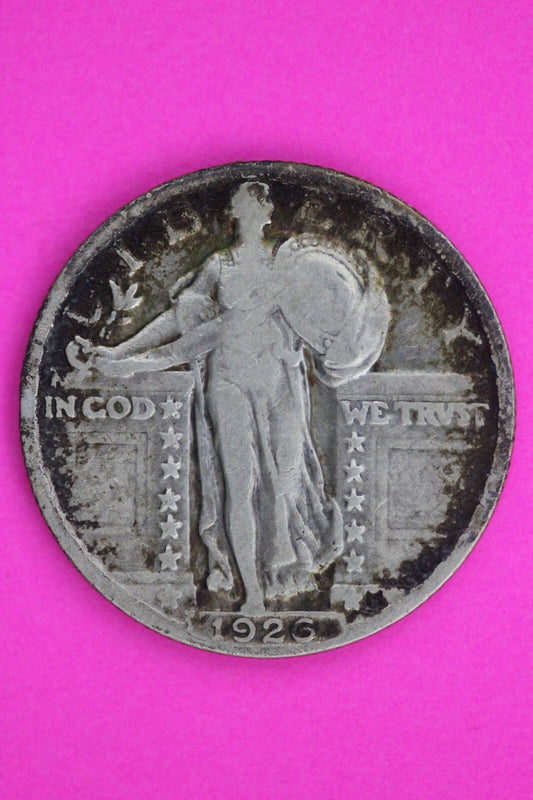 1926 P Standing Liberty Silver Quarter Semi Key Date Coin Exact Coin In Pic 40