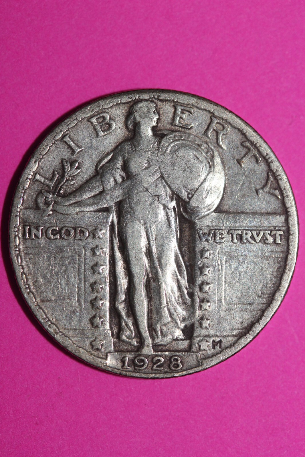 High Grade 1928 P Standing Liberty Silver Quarter Guaranteed Authentic Coin 1111