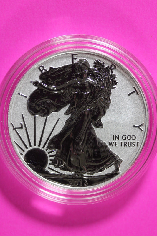 2013 W Reverse Proof Silver Eagle Coin 1 OZ .999 Fine Silver Mint Capsule C139