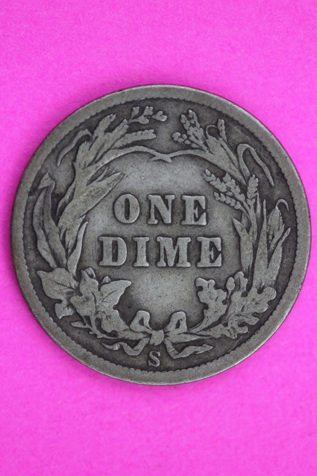 1910 S Barber Liberty Dime Scarce Semi Key Date Silver Coin Free Shipping 0080