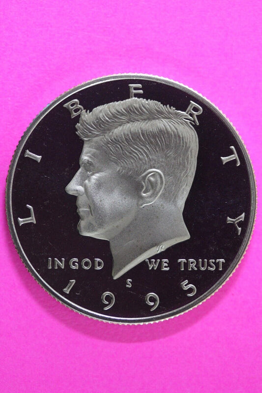 Gem Proof 1995 S Clad Kennedy Half Dollar Deep Cameo Same Coin In Pics TOM 10