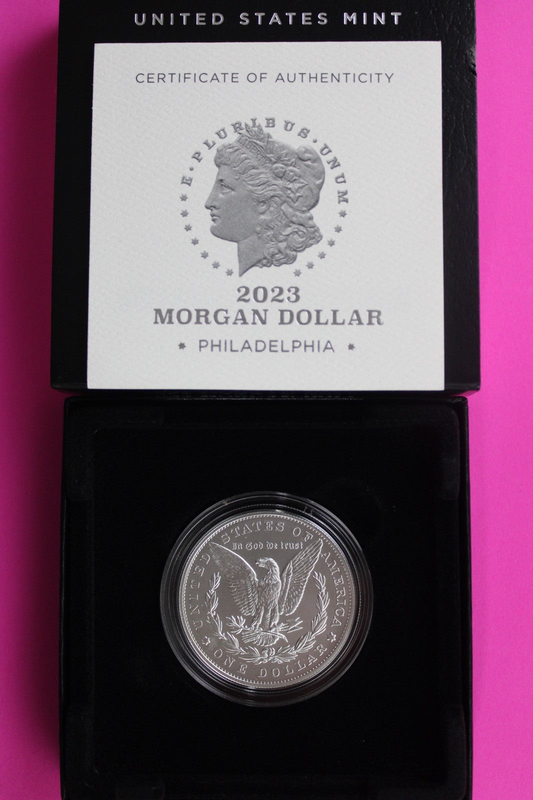 Gem Brilliant Uncirculated 2023 P Morgan Silver Dollar .999 Mint Box COA 6134