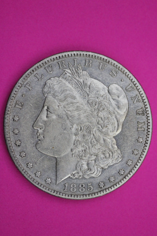 High Grade 1885 S Morgan Liberty Silver Dollar San Francisco Semi Key Coin 259