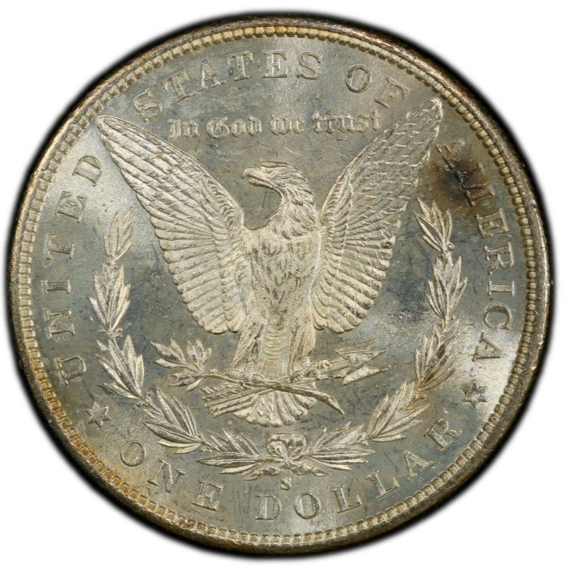 Toned 1881 S MS 64 Morgan Silver Dollar PCGS Graded Certified Authentic Slab 255