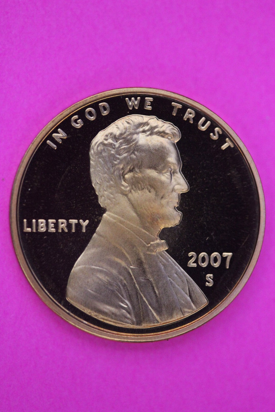 Gem Proof 2007 S Ultra Deep Cameo Lincoln Memorial Cent Same Coin In Pics TOM28