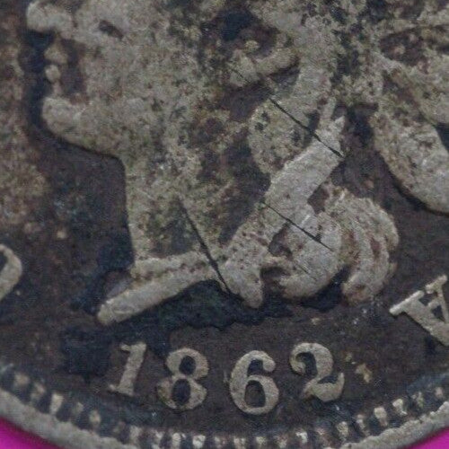 1862 Copper Nickel Indian Head Cent Penny Early Type Coin Exact Coin Pictured 56
