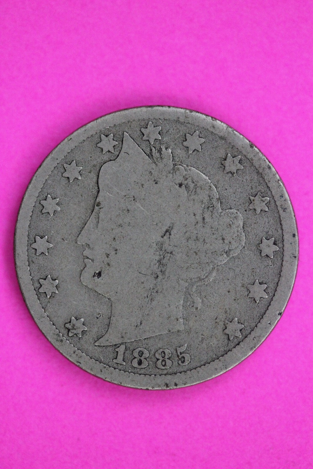 1885 V Liberty Nickel Guaranteed Authentic & Genuine Coin Free Shipping 1525
