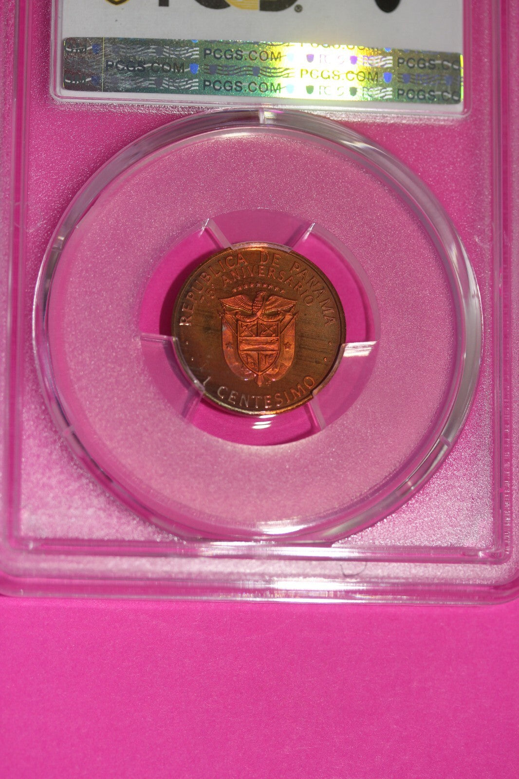 1978 FM PR 67 RD Panama 1 Centesimo 75th Anniversary Toned PCGS Certified 144