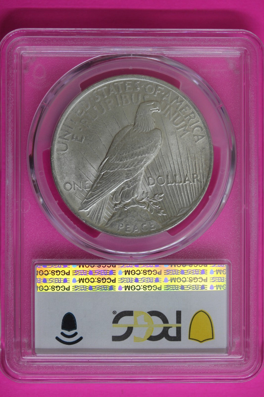 Golden Toned 1922 P MS 62 Peace Silver Dollar PCGS Graded Trueview Slab 1421