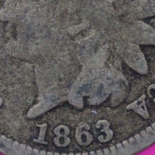 1863 Copper Nickel Indian Head Cent Penny Exact Early Type Coin Pictured 219