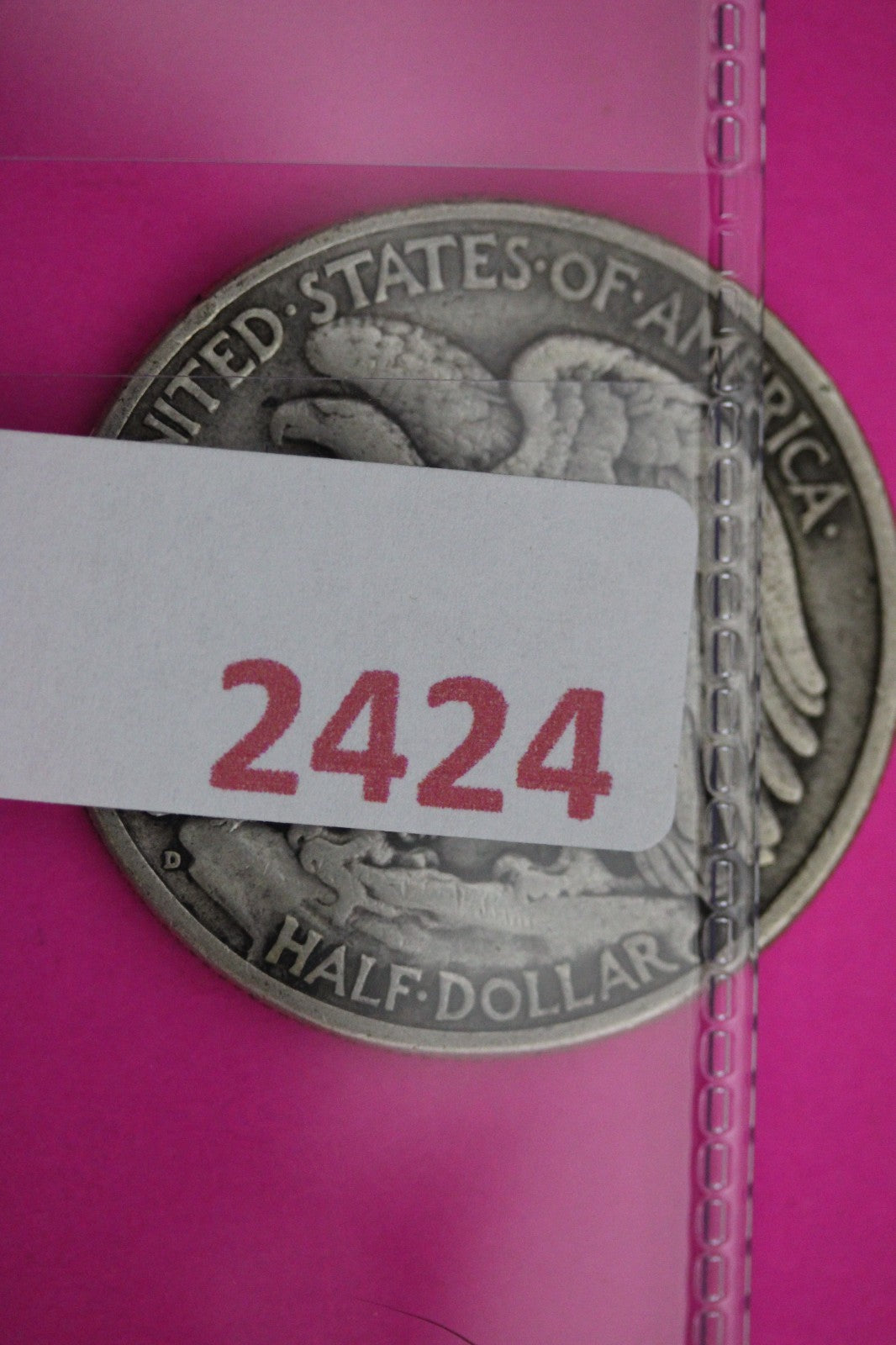 1938 D Walking Liberty Walker Half Dollar Coin Guaranteed Authentic Genuine 2424