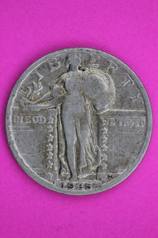 1925 P Standing Liberty Silver Quarter Semi Key Date Coin Exact Coin In Pic 34
