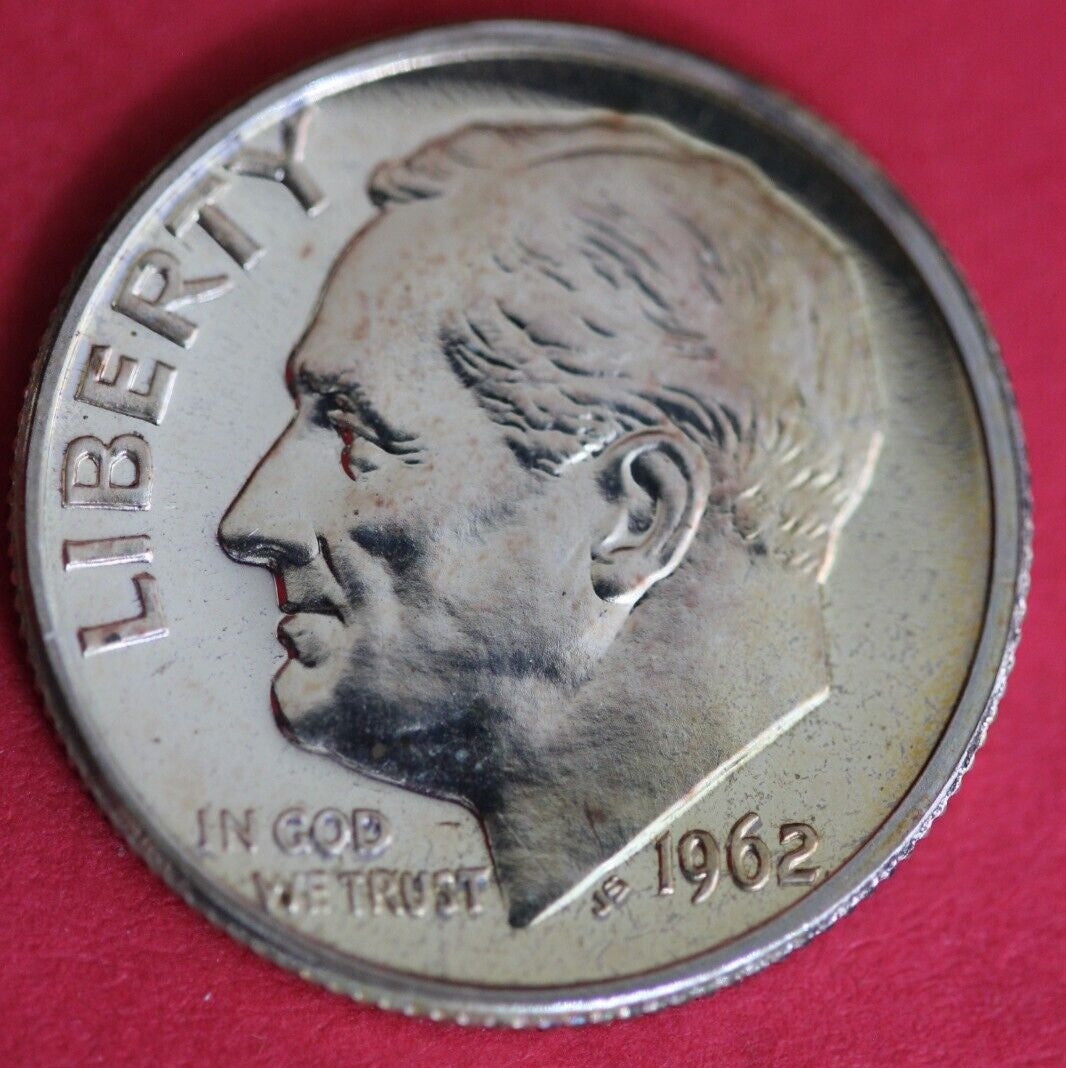 Toned 1962 Silver Proof Roosevelt Dime Exact Coin Shown 61