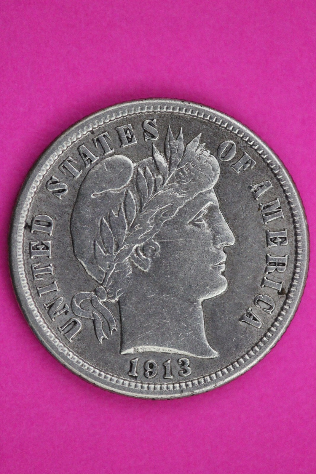 High Grade 1913 P Barber Liberty Dime Semi Key Date Silver Coin Philadelphia 01