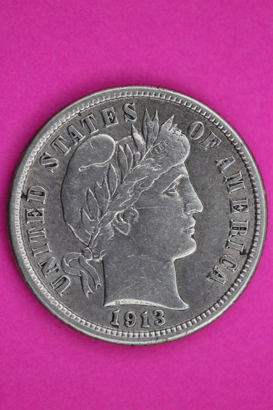 High Grade 1913 P Barber Liberty Dime Semi Key Date Silver Coin Philadelphia 01