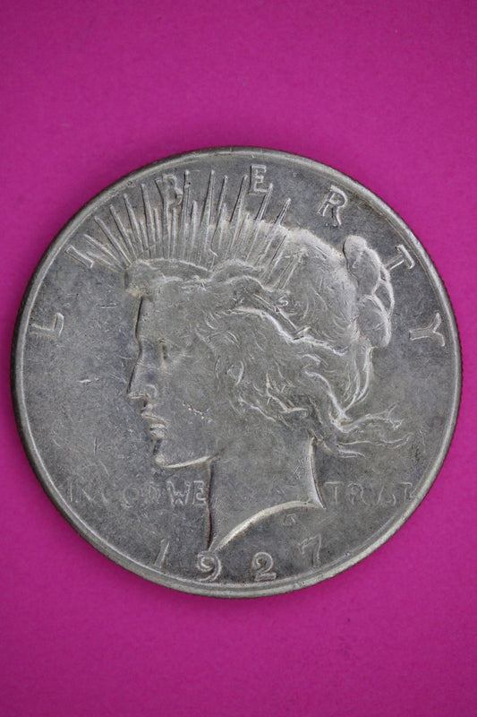 1927 S Peace Liberty Silver Dollar Guaranteed Authentic & Genuine Coin 2596