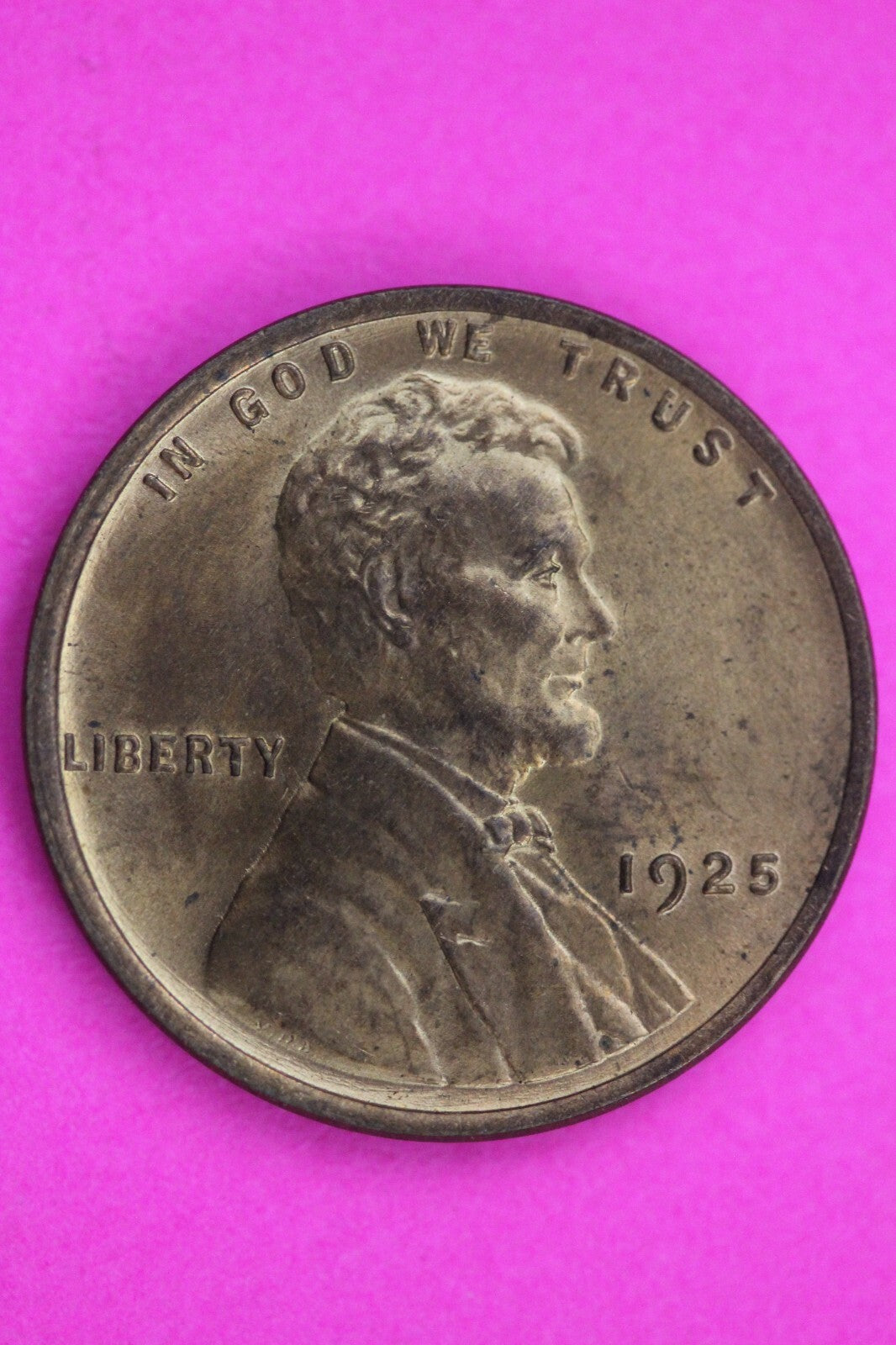 High Grade 1925 P  Abraham  Lincoln Wheat Cent Guaranteed Authentic Coin 1080