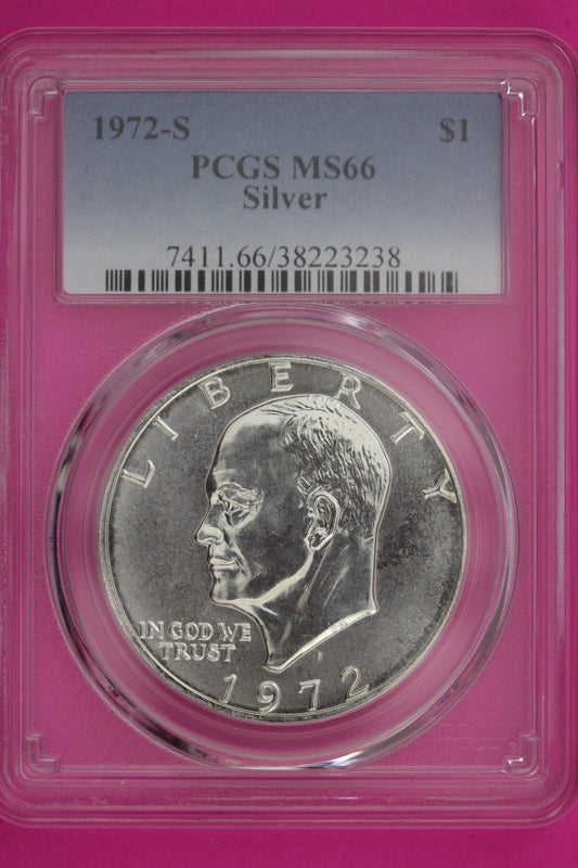 1972 S MS 66 Silver Ike Eisenhower Dollar PCGS Certified Graded Authentic 1194
