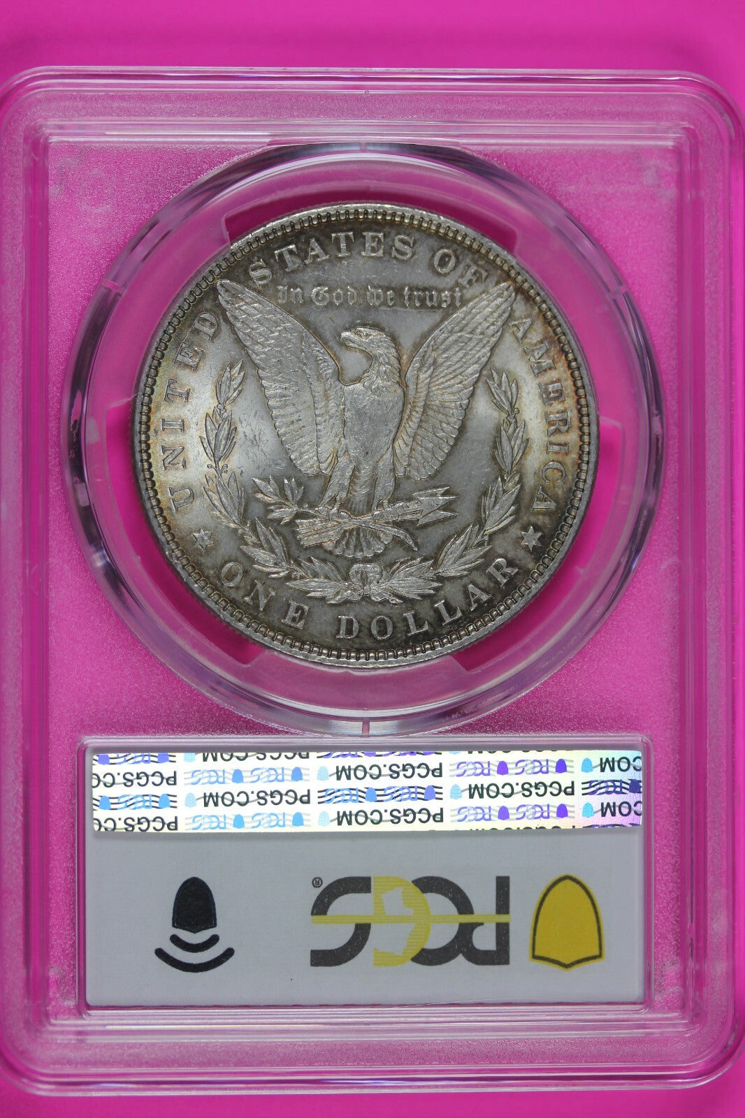 Toned 1885 P MS 64 Morgan Liberty Silver Dollar PCGS Certified Graded Slab 989
