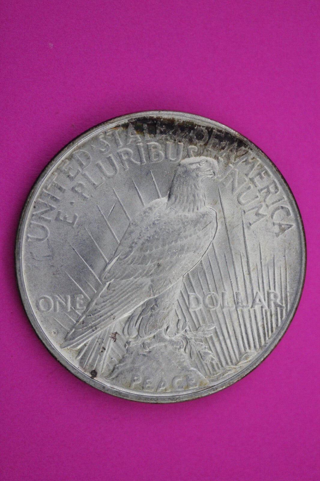 Toned 1922 D Peace Silver Dollar LIberty Coin Guaranteed Authentic 0260N