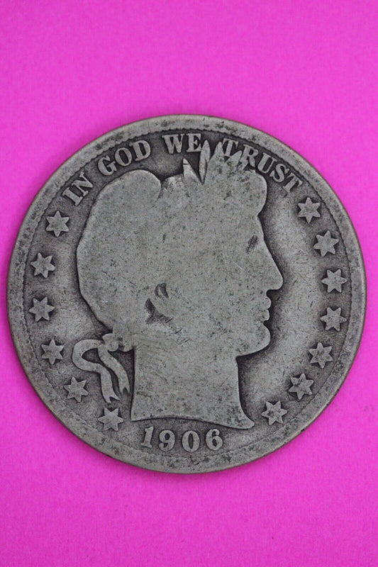 1906 D Barber Liberty Half Dollar Silver Coin You Get The Coin In Pics TOM 21