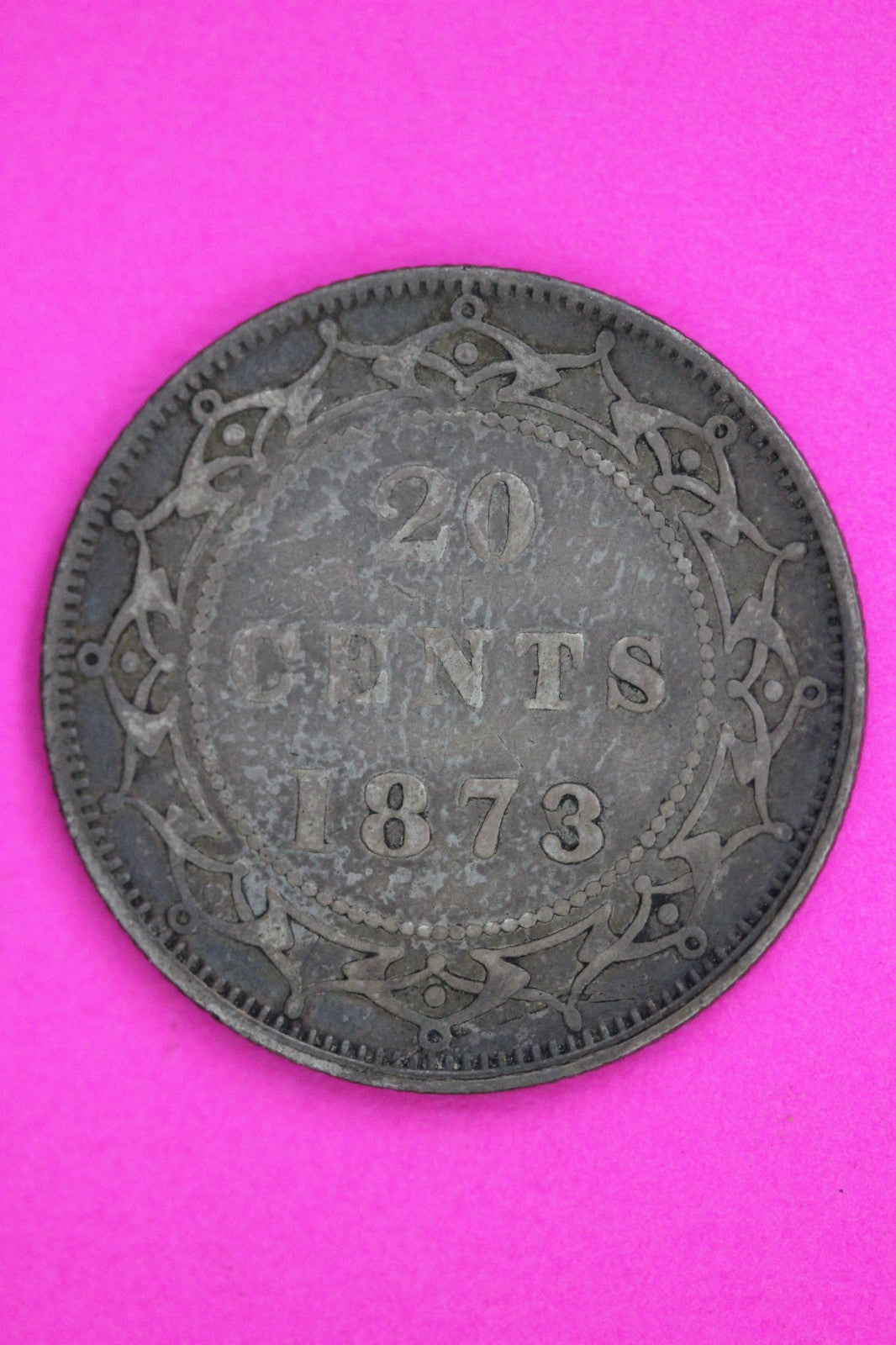 1873 Newfoundland Canada 20 TWENTY Cent Silver Coin Guaranteed Authentic 2237