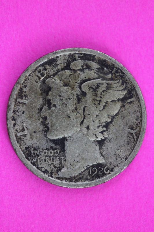 1926 D Mercury Winged Liberty Dime Semi Key Date Exact Same Coin In Pics 50