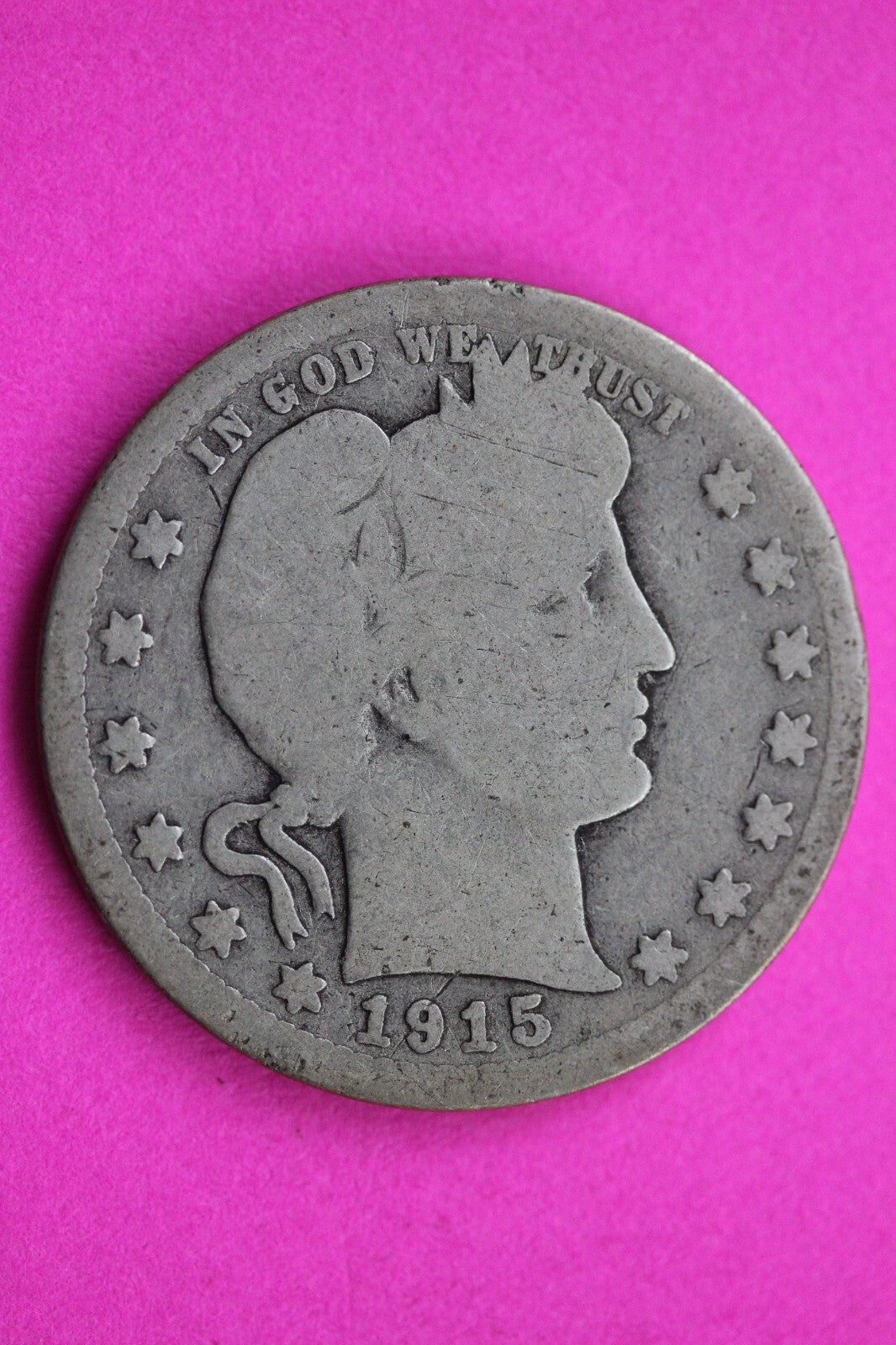 1915 S Barber Liberty Silver Quarter Scarce Guaranteed Authentic Rare Coin 0882