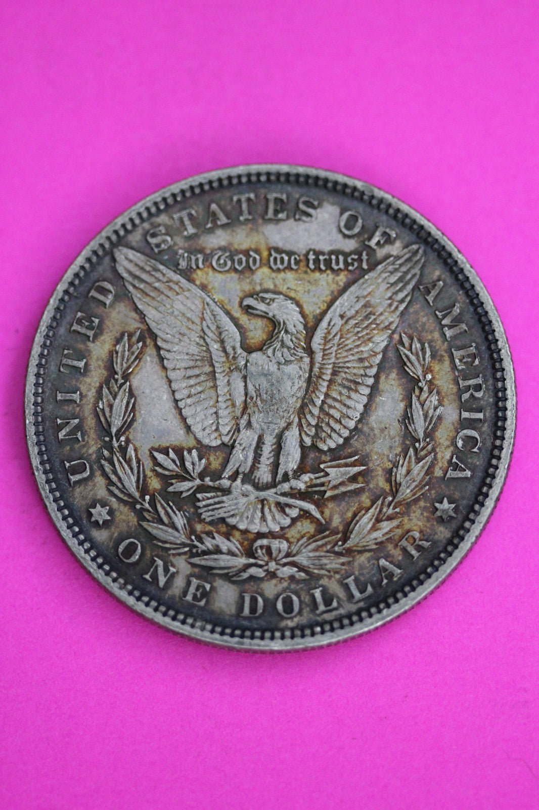 Toned High Grade 1896 P Morgan Liberty Silver Dollar Guaranteed Authentic 1820