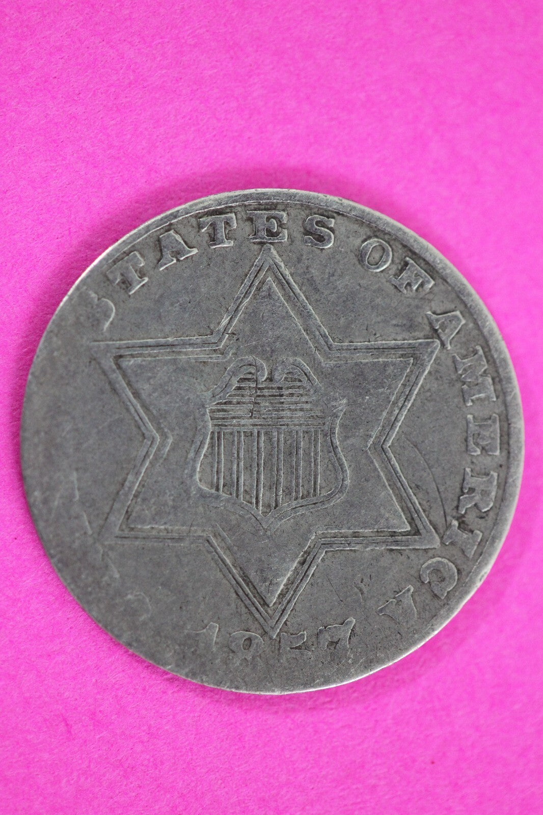 1857 Trime 3 Three Cent Silver Dime Exact Coin Shown In Pics Semi Key Date 107