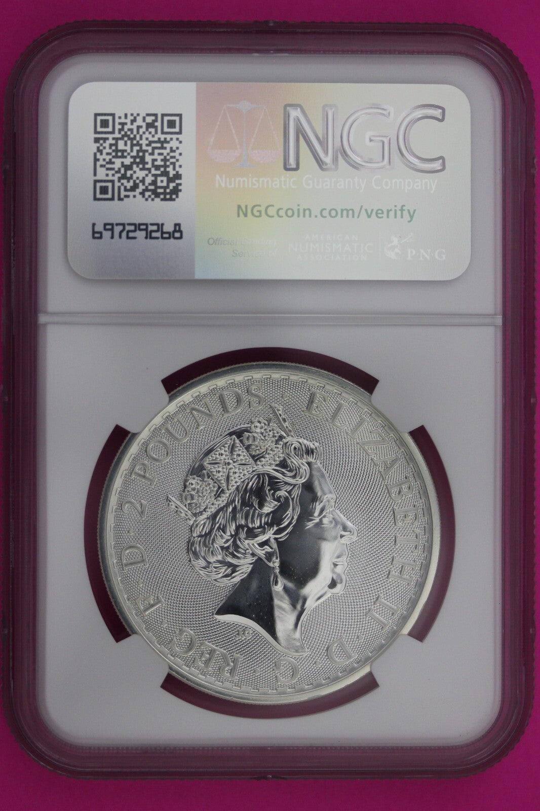 2017 MS 69 Great Britain £2 Britannia 20th Anniversary Privy NGC Graded  1167