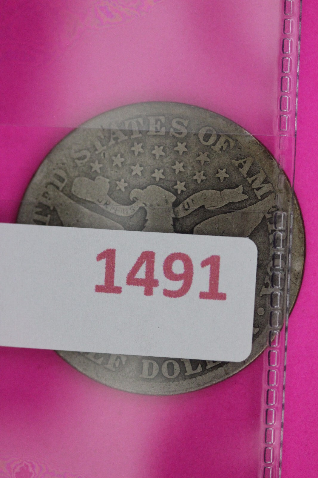 1909 Inverted S Barber Liberty Half Dollar Silver Coin Guaranteed Authentic 1491