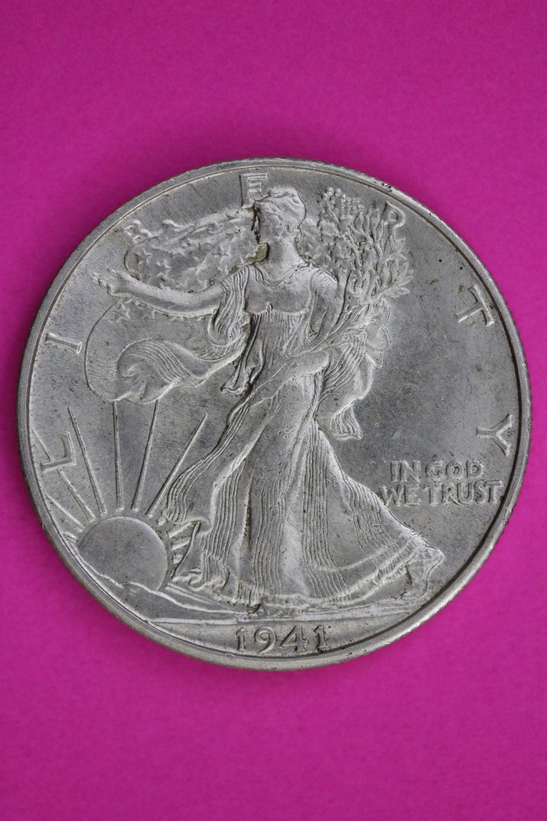 High Grade 1941 D Walking Liberty Walker Half Dollar Coin Authentic Genuine 1815